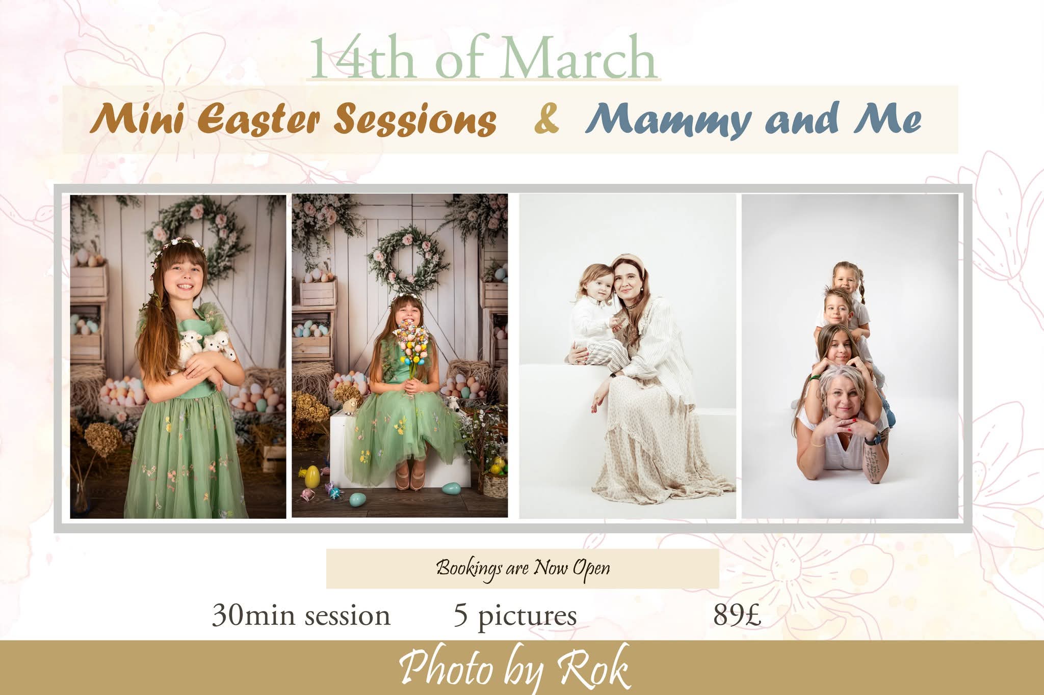 Mini Easter Sessions & Mammy and Me — 14th & 21st March, £89